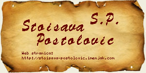 Stoisava Postolović vizit kartica